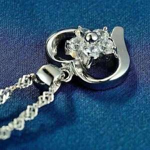 Silver Bar Pendant Necklace for Men Women Hip Hop Style with Diamonds Fashion Jewelry - Product Image 2