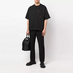 Camisetas de gran tamaño para hombre, jersey de algodón pesado, camisetas informales holgadas, venta al por mayor - Product Image 3