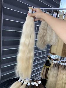 ส่วนขยายของผมมนุษย์ย้อมสีขาวย้อมสีผม26นิ้วแบบสองชั้น100กรัม - Product Image 4