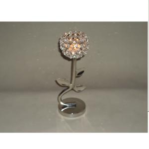 Porte-bougie en métal avec perles de cristal, finition brillante, design élégant, pour mariage, fête, hôtel, restaurant, décoration - Product Image 1