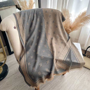 Winter Womens <b>Long</b> Double-Sided Letter <b>Scarf</b> Warm Stylish Polyester Shawl for Cold Weather - Product Image 6