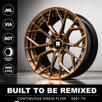 Jantes forgées 2 pièces 10 rayons en bronze antique 18 pouces 5x112 6061-T6 pour Porsche Macan, jantes personnalisées de luxe en alliage, directement de l'usine