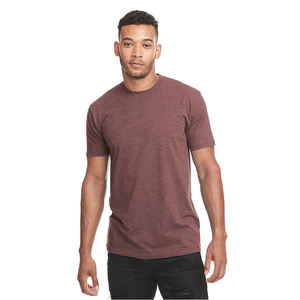 Burnt Orange Tri-blend T Shirts Next Level-Camisetas unisex-6410 Next Level Men's Premium 1X1 Sueded Baby Rib Collar T Shirt - Product Image 2