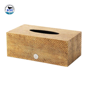 Adorable diseño Faux Shagreen Boa Caja de pañuelos Pañuelos faciales Uso Venta directa de fábrica Único para el hogar Muebles Tops Diseño - Product Image 2