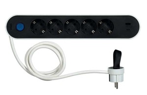 Multipresa con cavo e interruttore, 5 prese USB e USB-C, bianco (Simon BM716501) - Product Image 3