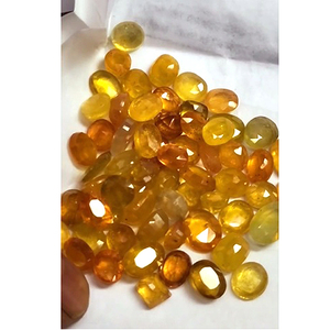 63 pièces de saphir jaune de Bangkok, taille ovale de 8 mm à 13 mm, 208 carats, lot Iroc Sales, pierres précieuses en vrac remplies de verre, pukhraj, 117 $ US pour tout - Product Image 2