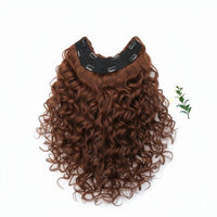 Topper capillaire professionnel en U pour cheveux bouclés, Remy indien, double trame, fixation micro-anneaux, sans produits chimiques, vente en gros, logo personnalisé