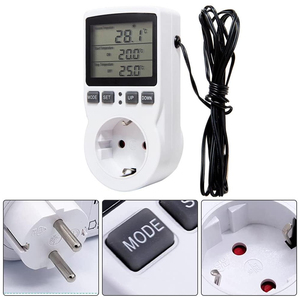 Thermostat numérique enfichable AEK-Tech TC816 avec écran LCD, contrôle de la température intérieure haute précision - Product Image 2