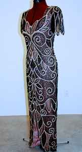 Transpirable antiestático recto Spandex media manga A-Line vestido de gasa hasta el suelo para adultos Casual Club y fiestas nocturnas - Product Image 3