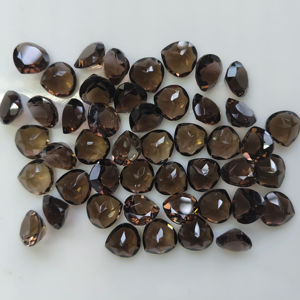 Cuarzo Ahumado Marrón Natural de 10 mm en Forma de Corazón, Piedra Preciosa Suelta de la Mejor Calidad, Tamaño Personalizable, para Joyería - Product Image 1