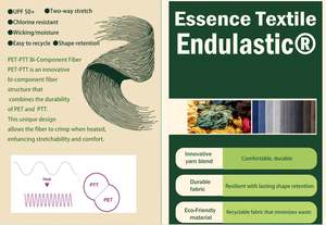 Tela Elástica de Mezcla de Poliéster/Spandex para Ropa Deportiva/Activewear para Niños y Niñas, Transpirable, Absorbente, Ecológica, de Peso Medio - Product Image 5