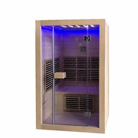 Sauna Kayu Solid Hemlock Kanada untuk Satu Orang, Penjualan Langsung Pabrik; Ruang Uap Inframerah Jauh Komersial untuk Hotel & Klub