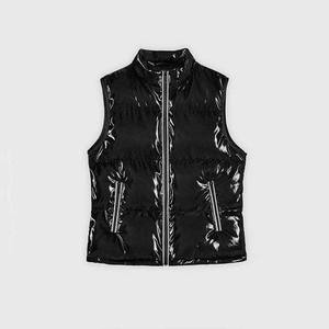 Vente en gros Veste d'hiver chaude pour hommes avec logo personnalisé à capuche à bulles Veste bouffante en duvet Gilet sans manches Manteau long pour hommes - Product Image 1