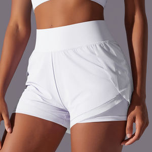 Short de Compression Double Couche Taille Élastique de Haute Qualité pour Femmes Vente en Gros Athlétique Couche de Base Short de Sport Motif Décoration - Product Image 3