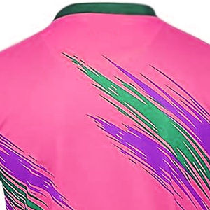 Maillot de football rose à manches courtes, séchage rapide, léger, imperméable, pour hommes, adultes, style équipe, 100% polyester, coupe automatisée - Product Image 6