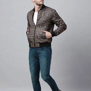Chaqueta Bomber de Invierno Personalizada OEM para Hombre, Chaqueta Bomber de Fabricante al por Mayor, Chaqueta Bomber Impermeable con Cuello Alto - Product Image 5