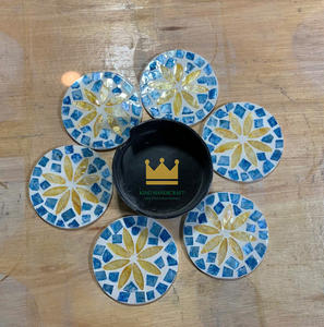 Gran oferta de posavasos de nácar para decoración de mesa de comedor OEM posavasos rústico de Vietnam hecho a mano al por mayor - Product Image 2