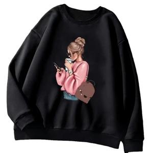 Conjunto de Sudadera y Pantalones Cortos de Invierno para Mujer de Alta Calidad con Decoración de Logotipo Frontal - Product Image 5