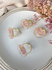 Anillo de Servilleta de Resina, Decoración de Mesa para Restaurante, Boda, Fiesta, Anillos de Servilleta de Resina Hechos a Mano, Anillo de Servilleta Personalizado - Product Image 3