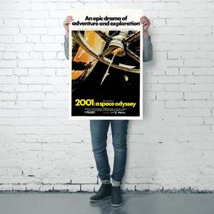 ศิลปะสมัยใหม่แบบอาร์ตเดโค 2001 โปสเตอร์เรื่องอวกาศโอดิสซีย์ โปสเตอร์ตกแต่งบ้านแบบติดผนังพร้อมกรอบไม้และอะคริลิก - Product Image 5