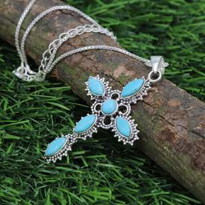 Handmade <b>Cross</b> Pendant Natural White Pearl 925 <b>Sterling</b> <b>Silver</b> Charm Pendant <b>Necklace</b> Gift for Her - Product Image 6