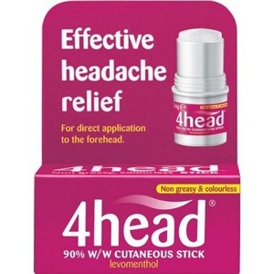 4Head Stick 3, 6g, Bálsamo Refrescante para el Alivio del Dolor de Cabeza, Alivio Rápido y Efectivo de Dolores de Cabeza y Tensión - Product Image 1