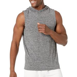 2024 Custom <b>Men's</b> <b>Sleeveless</b> <b>Hoodie</b> High Quality Breathable Pullover Sports Training Summer GSM Long XS Size Solid Plain Dyed - Product Image 1