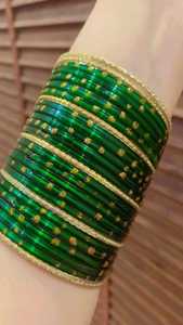 Custom Made <b>Glass</b> <b>Bangles</b> Unique Style Solid Color Set for Women/Ladies - Product Image 6