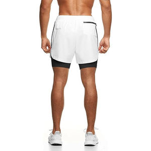Short de sport, course pour hommes, marathon, athlétisme, séchage rapide, doublé anti-fuite, short de gym à double couche - Product Image 6