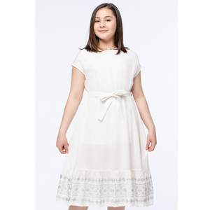 Vente en gros de robe d'été pour filles avec manches courtes, style décontracté, robe d'été imprimée au genou, fabricant OEM/ODM - Product Image 5