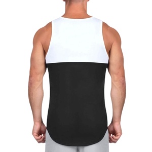 Camiseta sin mangas multicolor para hombre, de moda, color liso, para gimnasio, culturismo, entrenamiento, chaleco, venta al por mayor, con patrón de paneles, de secado rápido, para correr - Product Image 6