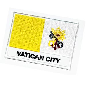 Parche Bordado de la Bandera de la Ciudad del Vaticano, Termoadhesivo o para Coser - Product Image 1