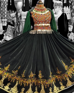 Vêtements traditionnels faits à la main robe afghane haute qualité meilleur matériel afghan Vintage femmes robes 0593 - Product Image 3