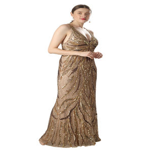 Exclusivo Vestido de Noche con Lentejuelas Brillantes para Mujer |   Silueta de sirena sin espalda |   Vestido de Noche para Fiesta Formal - Product Image 4