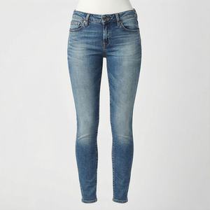 High Quality Customizable Women Customized Color <b>Denim</b> Flat Front Style Jeans Streetwear Crossover Wide Ripped Design <b>Trousers</b> - Product Image 1