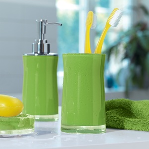 Spirella Sydney Collection, Portacepillos de Dientes 7 x 12 cm, Acrílico, Verde - Product Image 2