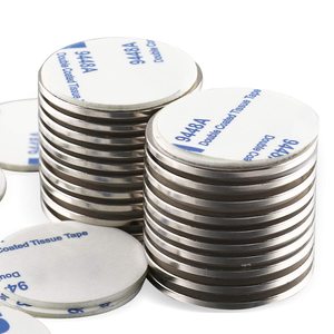 Großhandel individueller N52 Neodymium-Magnet starke magnetische Kraft-Scheibe runder dünner Magnet mit selbstklebendem Aufkleber - Product Image 6