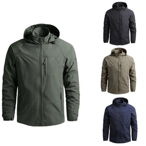 Veste de pluie à capuche légère et imperméable pour hommes, imperméable d'extérieur respirant, coupe-vent, veste de randonnée, vente en gros OEM - Product Image 2