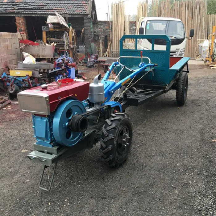 Dos ruedas mano mini granja caminar Tractor 15 HP dos ruedas mini tractores de jardín precio barato