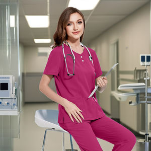 Conjuntos de uniformes de enfermería unisex, monos de manga corta a la moda, uniformes de enfermera para hospital para mujeres y hombres - Product Image 2