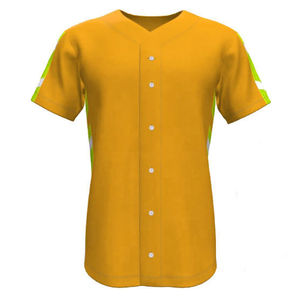 Ensembles d'uniformes de baseball pour hommes 100% polyester Impression numérique Col en V Anti-UV Respirant Évacuation de l'humidité Séchage rapide Tailles grandes - Product Image 5