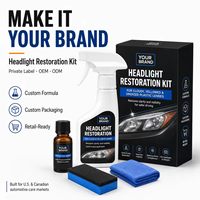 Kit de Restauration de Phares OEM à Marque Privée, Emballage Personnalisé pour les Marques Américaines et Canadiennes de Produits d'Entretien Automobile