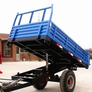4x4液压倾翻价格合理的农业机械小型农用拖拉机安装自倾卸拖车3吨自卸拖车销售车轮