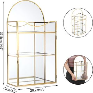 Boîte à bijoux vintage en verre et laiton, fabriquée à la main avec dimensions personnalisées pour le rangement et la décoration à la maison et au bureau, export en gros - Product Image 2