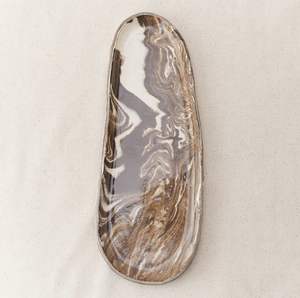 Plateau en marbre pour la décoration intérieure de luxe dans le salon, la chambre à coucher, la salle de bain, l'entrée avec une finition élégante en pierre naturelle - Product Image 5