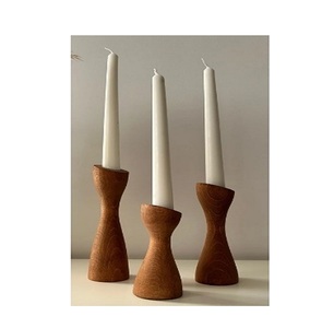 Ensemble de 2 bougeoirs en bois de haute qualité Décoration unique de la maison pour tous les styles Durable et facile à nettoyer - Product Image 5