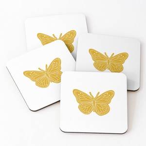 Bois d'acacia émaillé de haute qualité sur des sous-verres de service de thé imprimés 4 pièces ensemble de sous-verres boîte à mouchoirs table à manger et ensemble de chaises - Product Image 3