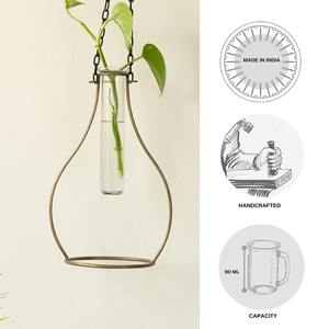 Jardinière suspendue en métal de conception tubulaire haut de gamme pour la verdure d'intérieur et la décoration murale et de plafond contemporaine, vente en gros en provenance d'Inde - Product Image 6
