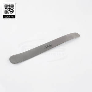 Spatule médicale réutilisable en acier chirurgical à langue plate pour les soins bucco-dentaires, instruments chirurgicaux professionnels par Bluemed - Product Image 1
