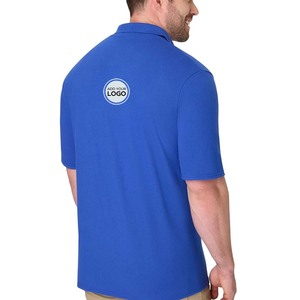 Chemises pour hommes à manches courtes avec imprimé sur la poitrine, rayures, évacuation de l'humidité, coupe décontractée, chemises polo pour hommes à col - Product Image 3